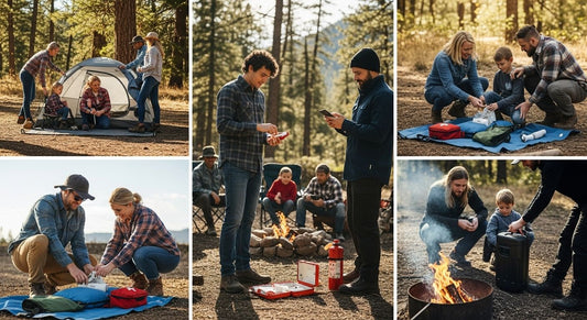 camping safety tips, outdoor campsite, group activity