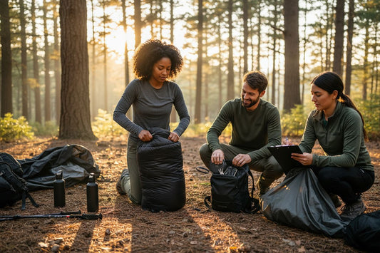 light camping, packing tips, backpacking group