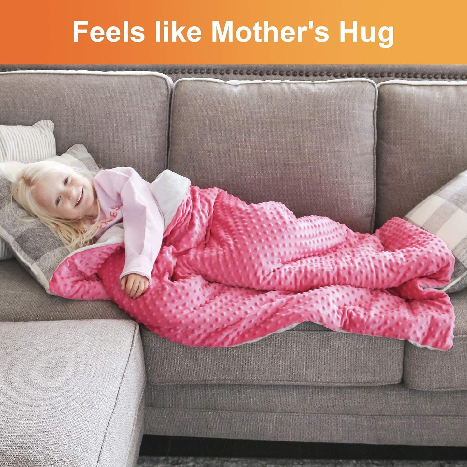 5 Lbs Weighted Blanket for Kids with Removable Cover - 36" x 48" - Hazli Collection