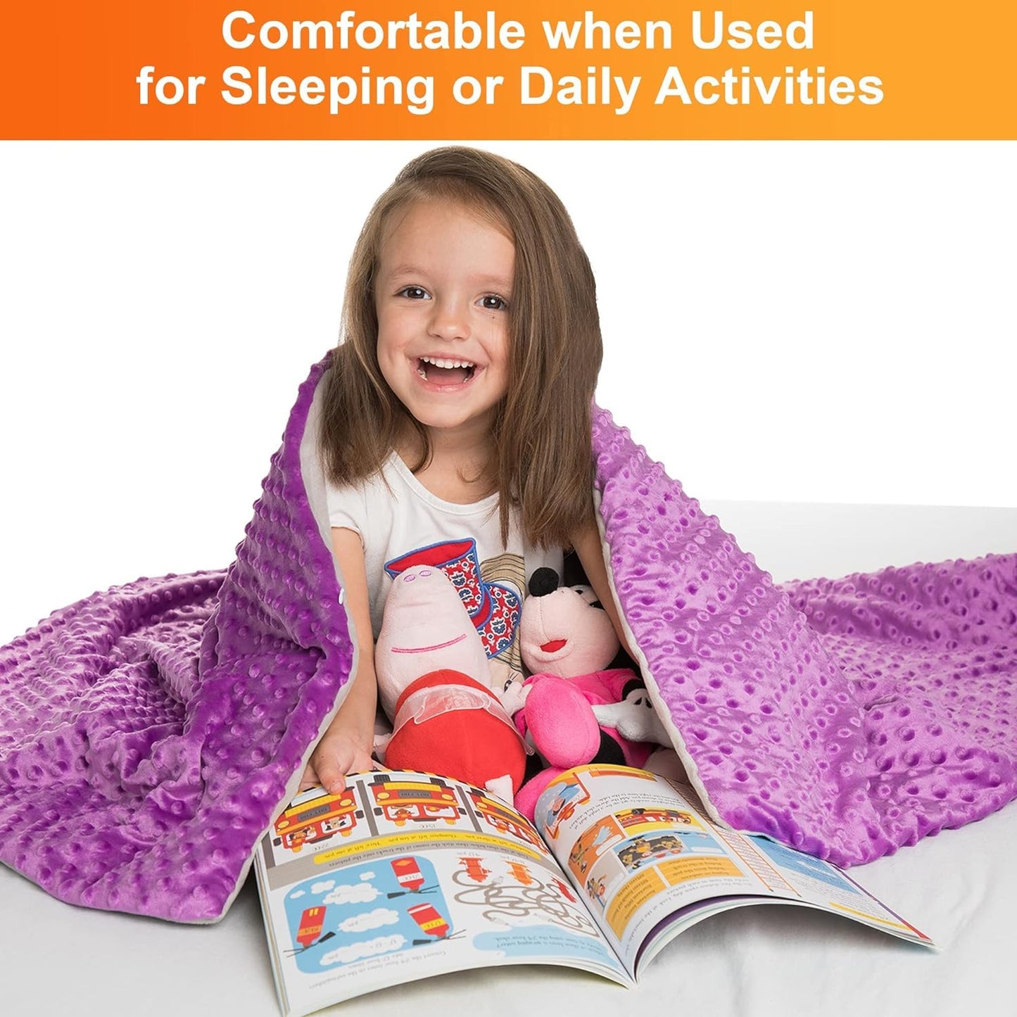 5 Lbs Weighted Blanket for Kids with Removable Cover - 36" x 48" - Hazli Collection
