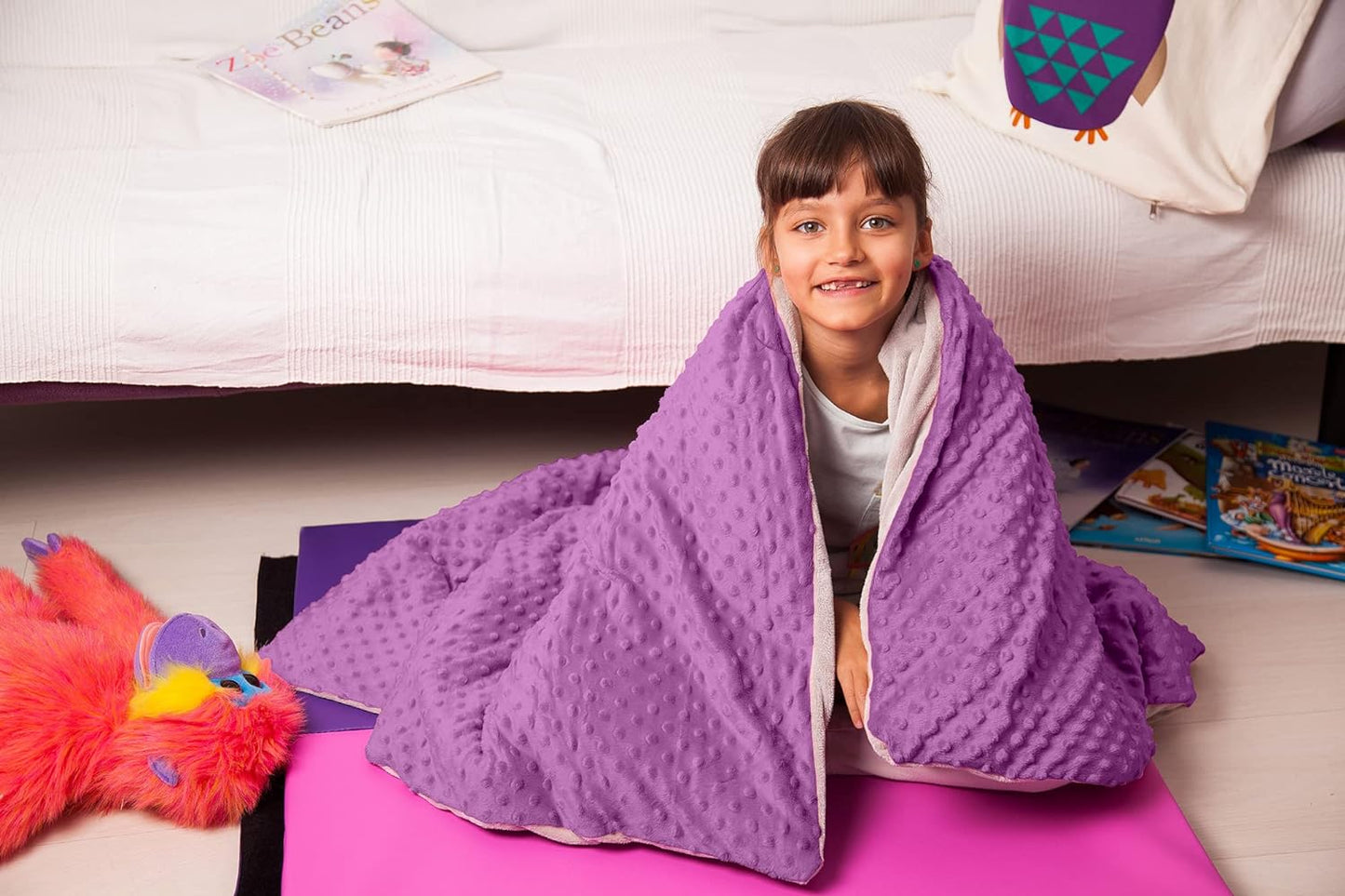 7 Lbs Weighted Blanket for Kids with Removable Cover - 41" x 60" - Hazli Collection