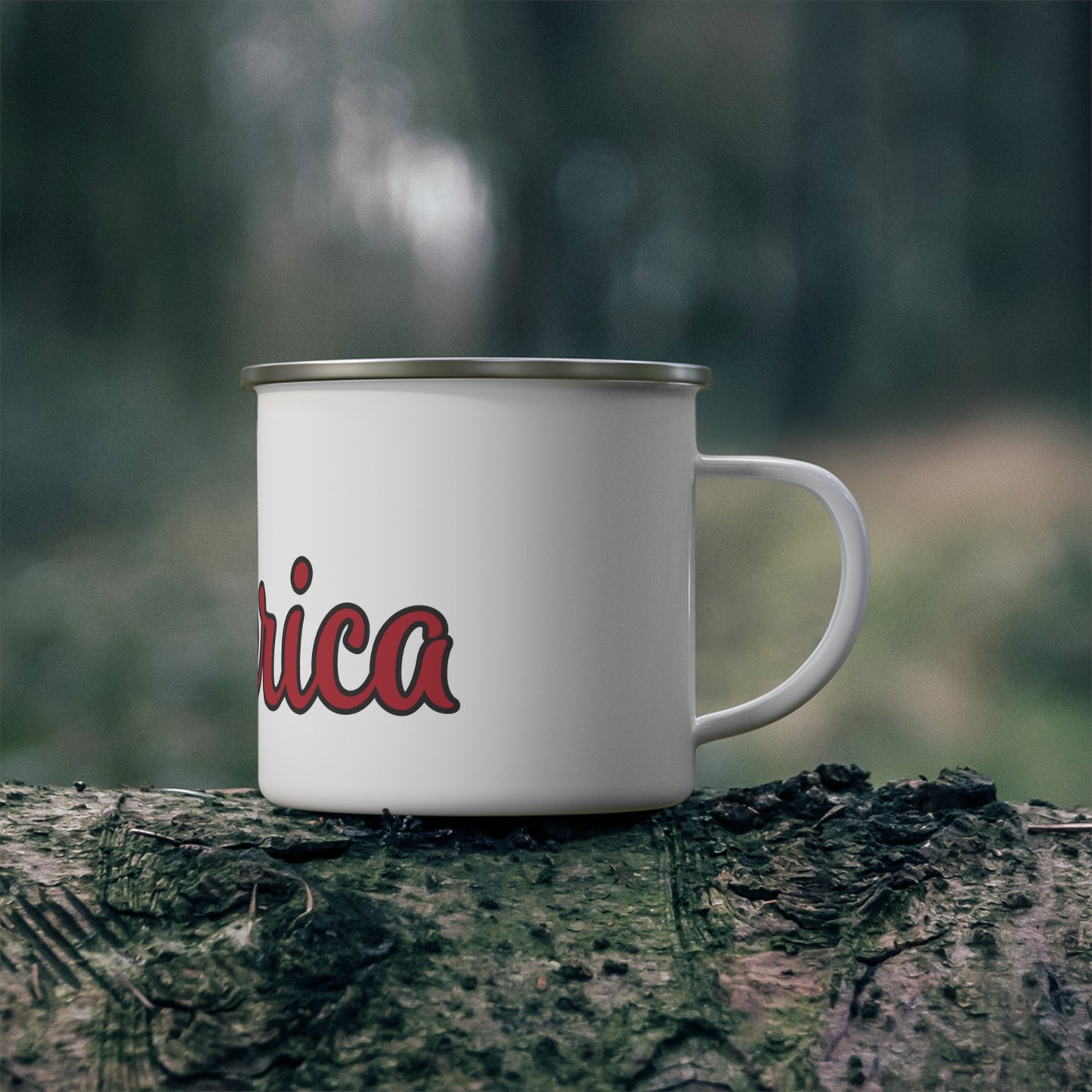 Patriotic Enamel Camping Mug - Perfect for Outdoor Adventures and Independence Day Celebrations