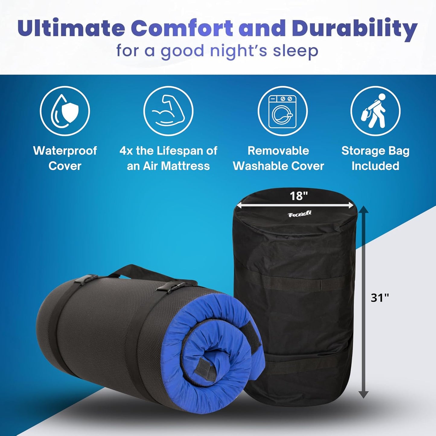 Matrix Air-Cell Memory Foam Camping Mattress - Hazli Collection