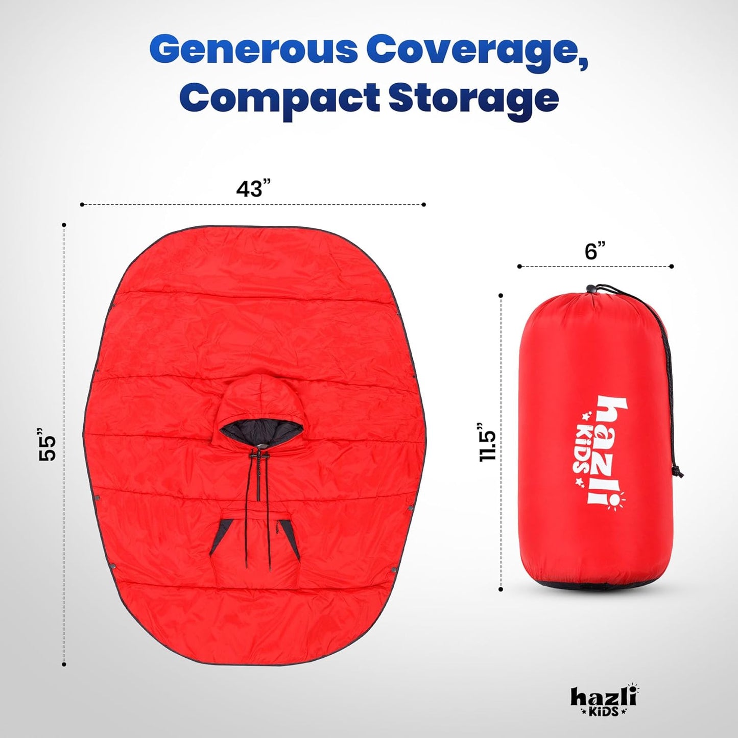 Comfortable Wearable Poncho Blanket - Camping Stadium Blanket Outdoor - Large Hooded Windproof Poncho for Men and Women - Hazli Collection