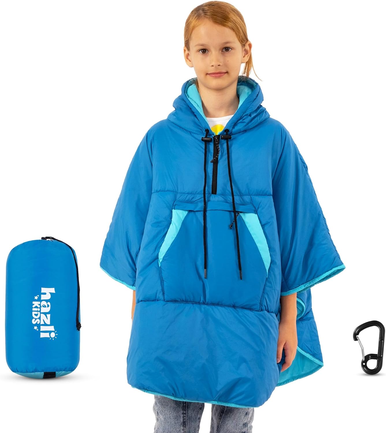 Comfortable Wearable Poncho Blanket - Camping Stadium Blanket Outdoor - Large Hooded Windproof Poncho for Men and Women - Hazli Collection