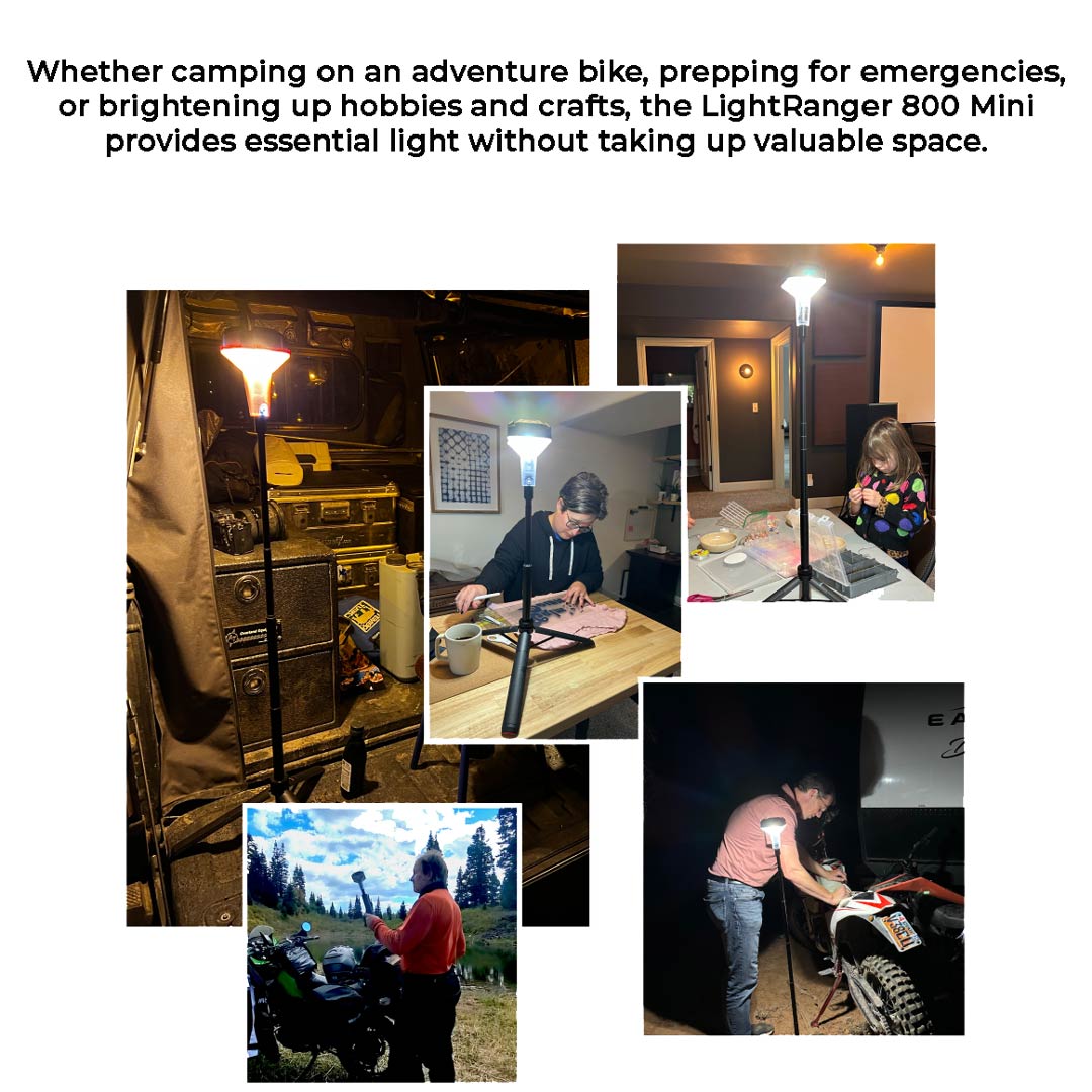 LightRanger 800 Mini Camping Lantern | 800 Lumens, USB-C Rechargeable | Tripod & Carry Bag - Hazli Collection