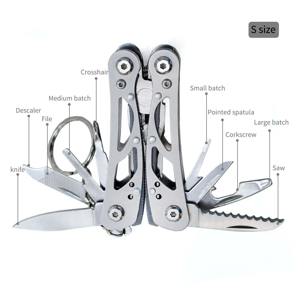 Outdoor Multitool Camping Portable Stainless Steel Edc Folding Multifunction Tools Emergency survival Knife Pliers - Hazli Collection