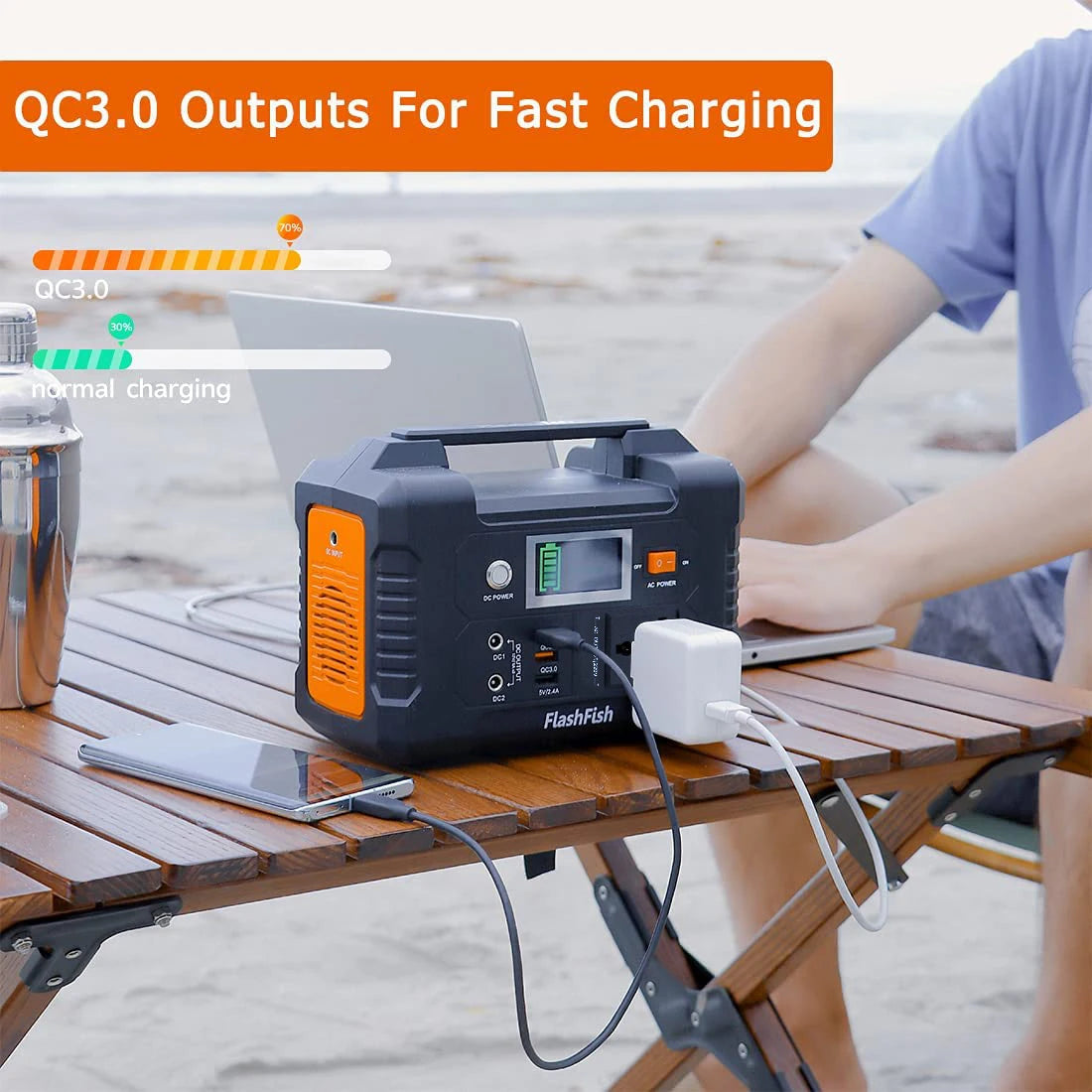 Portable Power Station 151Wh Backup Battery Solar Generator for Camping - Hazli Collection