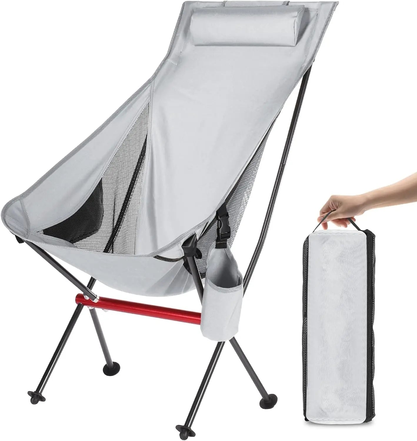 Ultralight Folding Camping Chair | 150kg Capacity, 1.3kg Portable | 7075 Aluminum - Hazli Collection