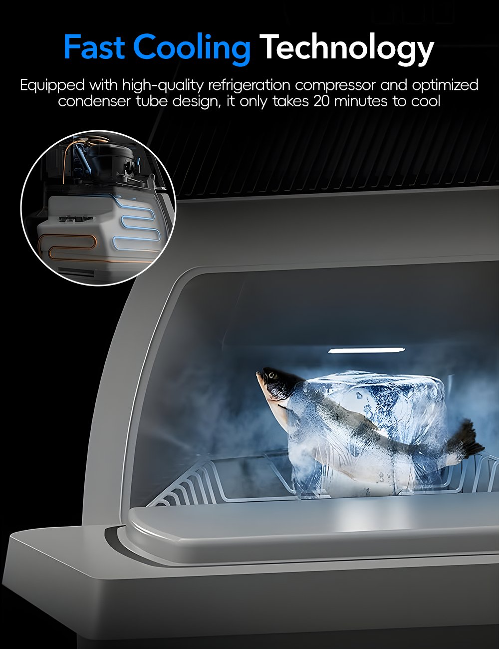 TESERY Rear Trunk On-Board Refrigerator for Tesla Model Y (5 Seaters)