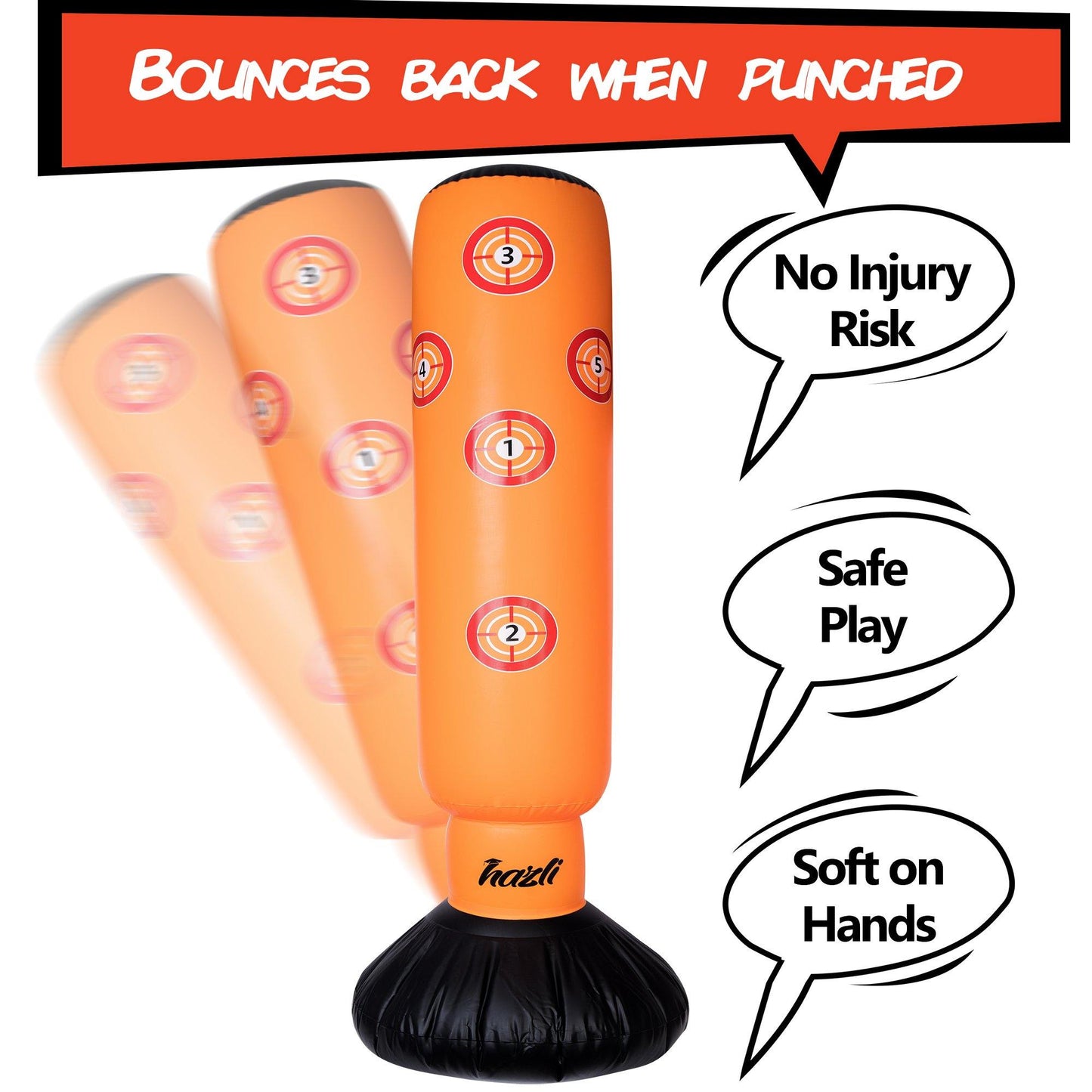 Inflatable Punching Bag for Kids with Bounce-Back Effect - Hazli Collection