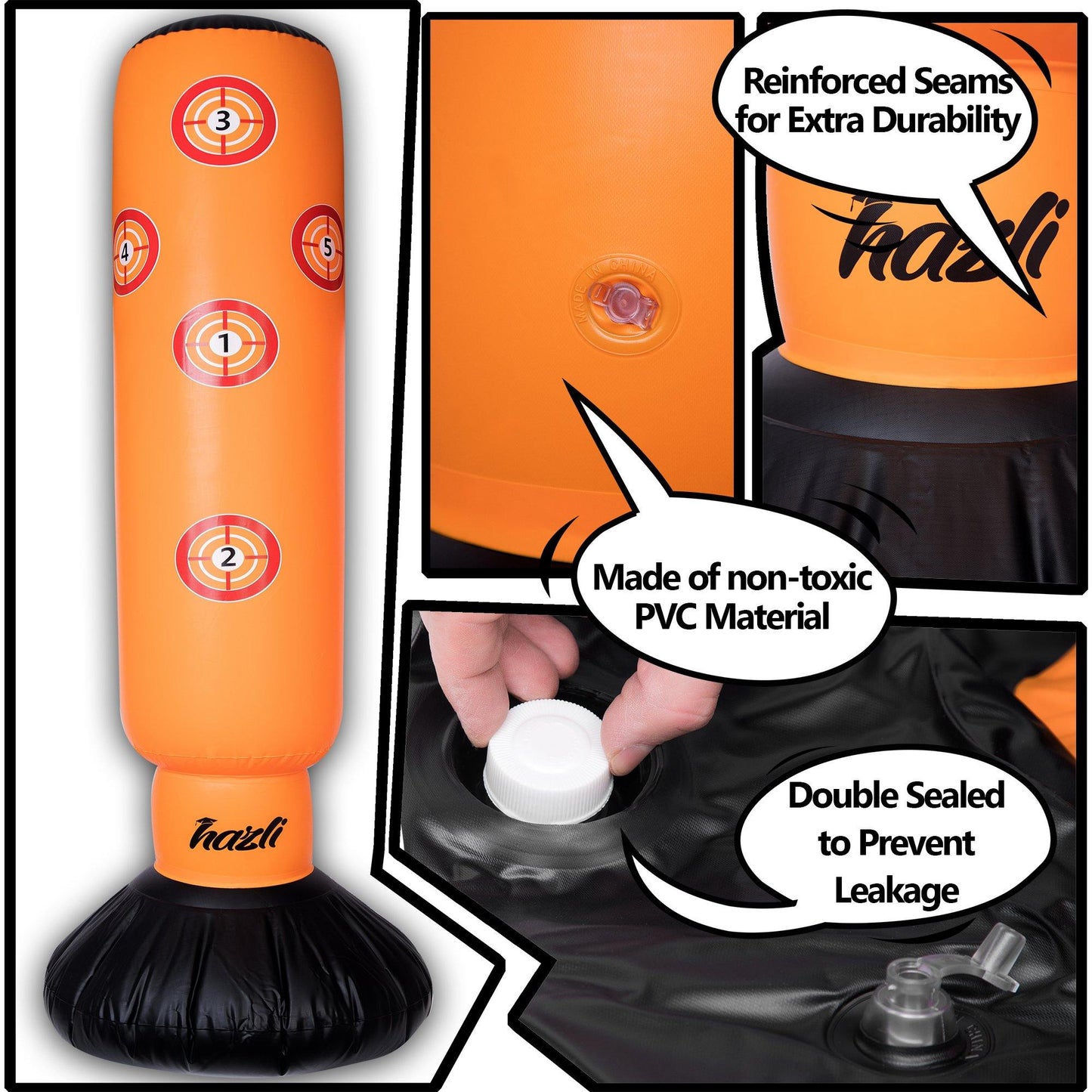 Inflatable Punching Bag for Kids with Bounce-Back Effect - Hazli Collection