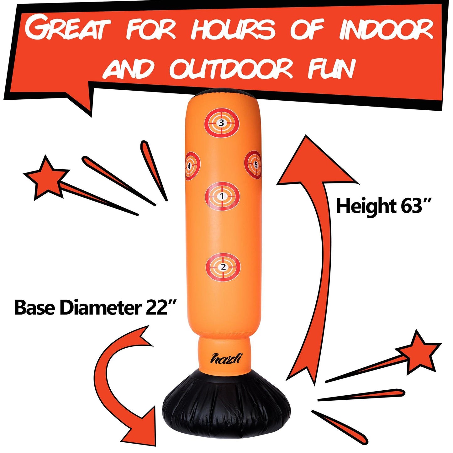 Inflatable Punching Bag for Kids with Bounce-Back Effect - Hazli Collection
