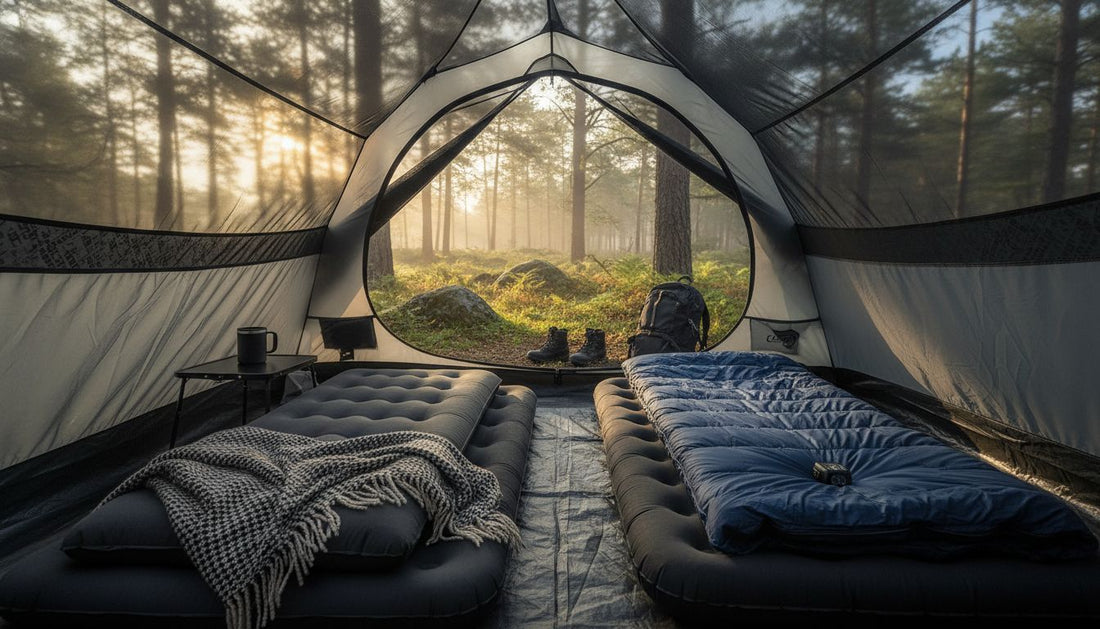 memory foam vs air mattress camping hero header image