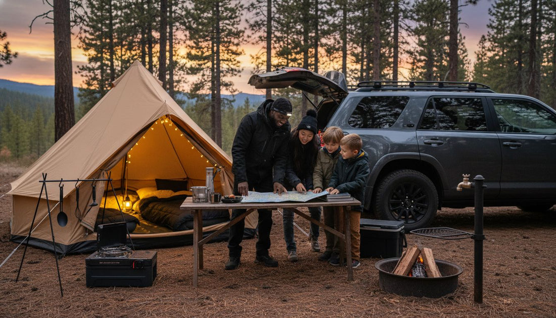campground arrival setup