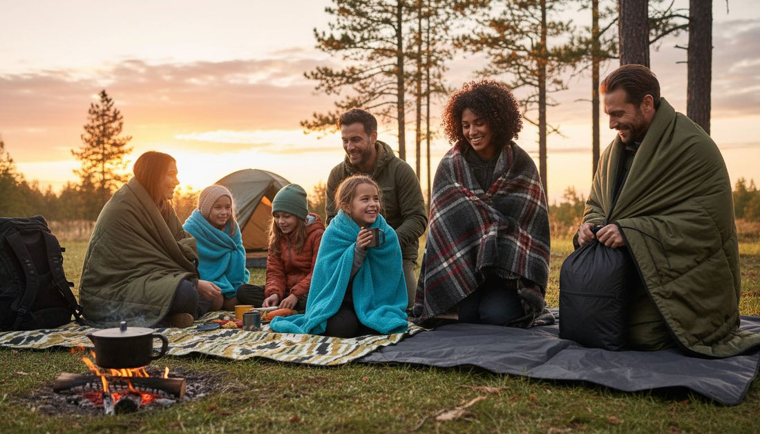 camping blankets outdoors