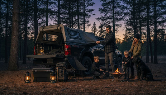 camping topper setup