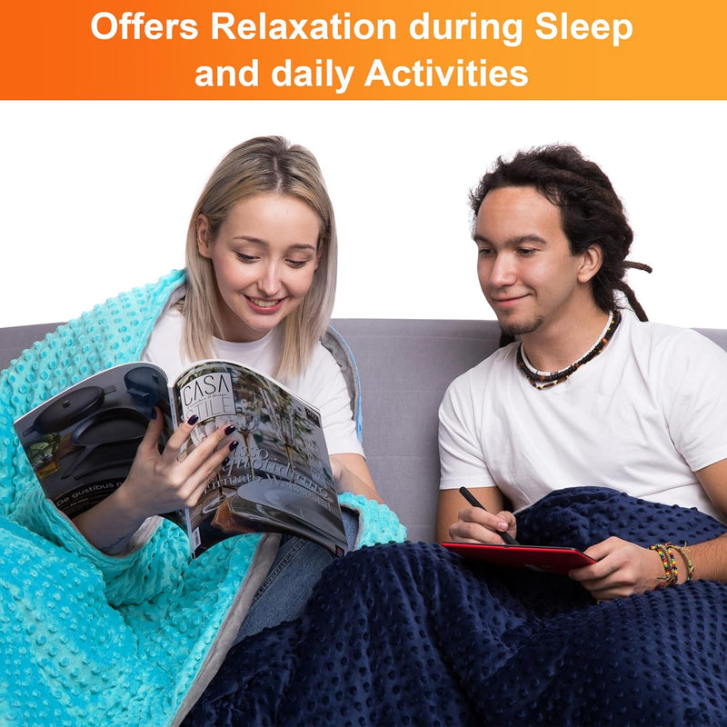 10 Lbs 48'' x 72'' Weighted Blanket for Kids with Removable Cover - Hazli Collection 