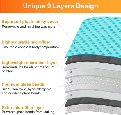 10 Lbs 48'' x 72'' Weighted Blanket for Kids with Removable Cover - Hazli Collection 