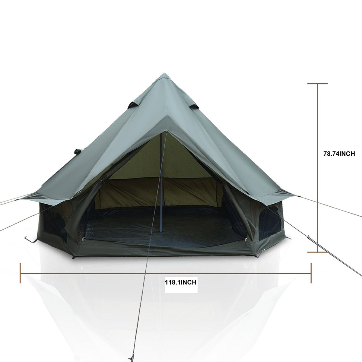 4-Season Oxford Bell Tent with Stove Jack, 9.8 ft or 13.1 ft