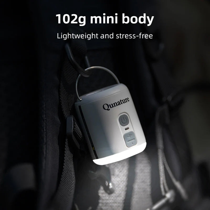 3-in-1 Mini Air Pump | 4.5KPa Inflator + Camping Light | 1600mAh Rechargeable, Only 102g - Hazli Collection