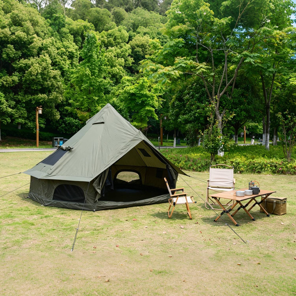 4-Season Oxford Bell Tent with Stove Jack, 9.8 ft or 13.1 ft