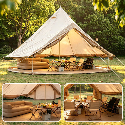 4-Season Oxford Bell Tent with Stove Jack, 9.8 ft or 13.1 ft