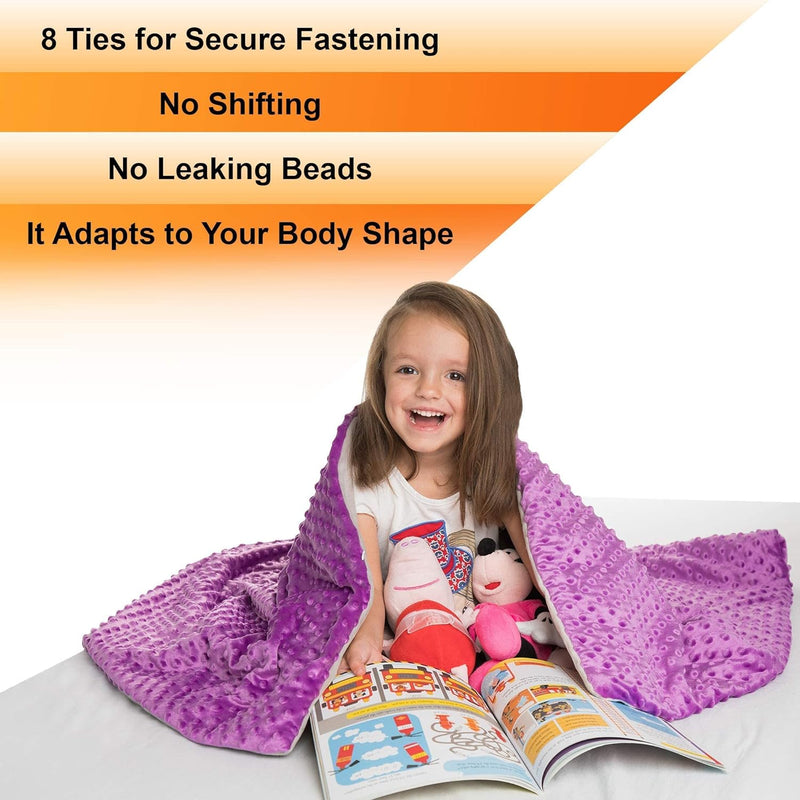 5 Lbs Weighted Blanket for Kids with Removable Cover - 36" x 48" - Hazli Collection 