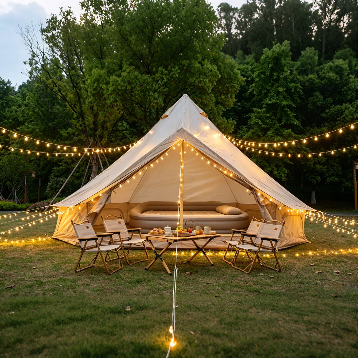 4-Season Oxford Bell Tent with Stove Jack, 9.8 ft or 13.1 ft
