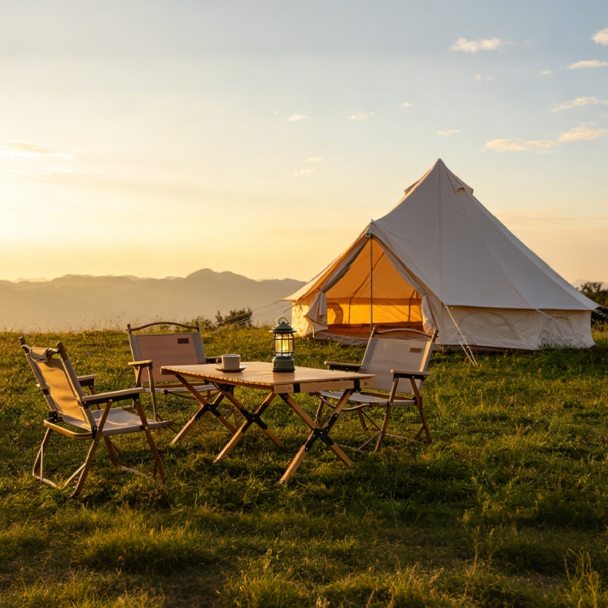 4-Season Oxford Bell Tent with Stove Jack, 9.8 ft or 13.1 ft