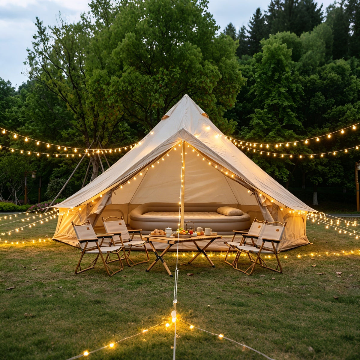 4-Season Oxford Bell Tent with Stove Jack, 9.8 ft or 13.1 ft