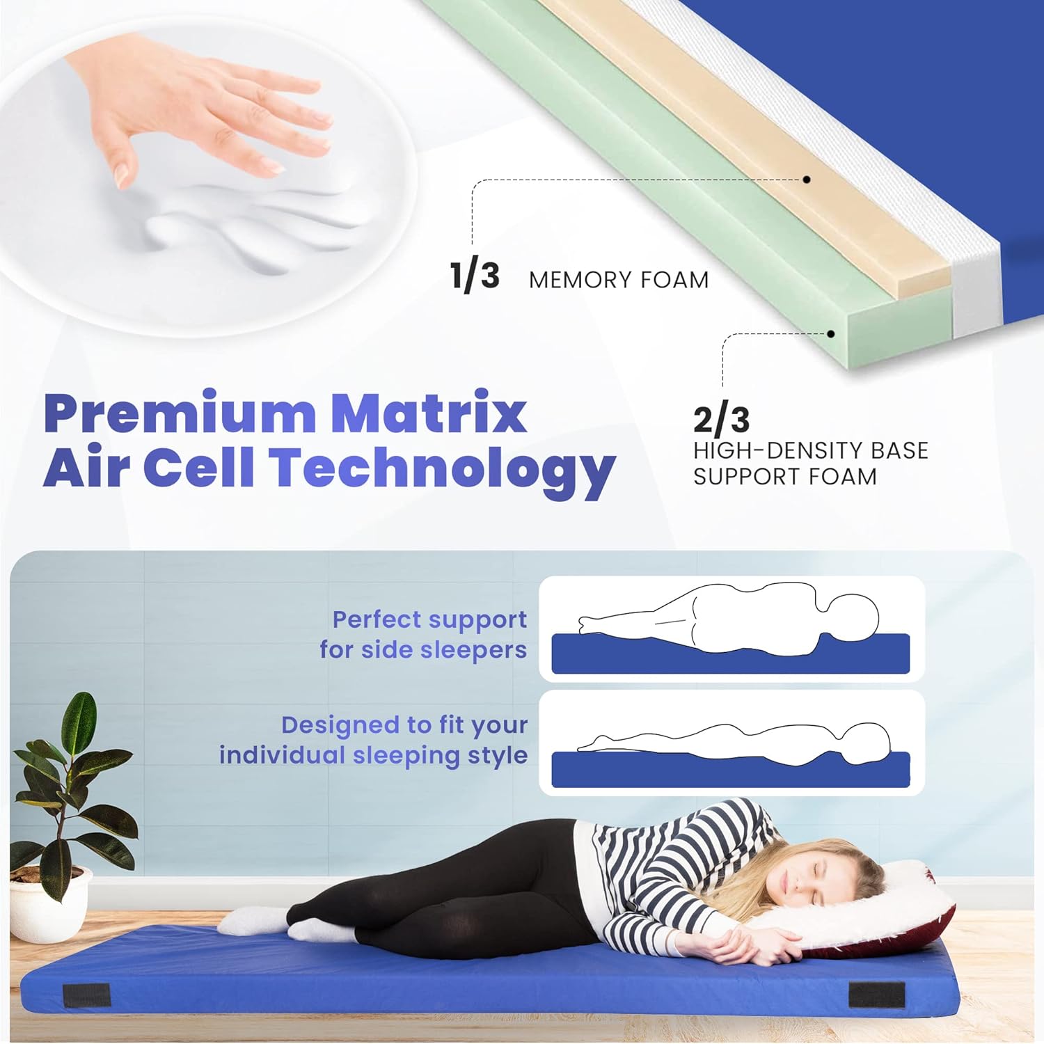 Matrix Air-Cell Memory Foam Camping Mattress - Hazli Collection 