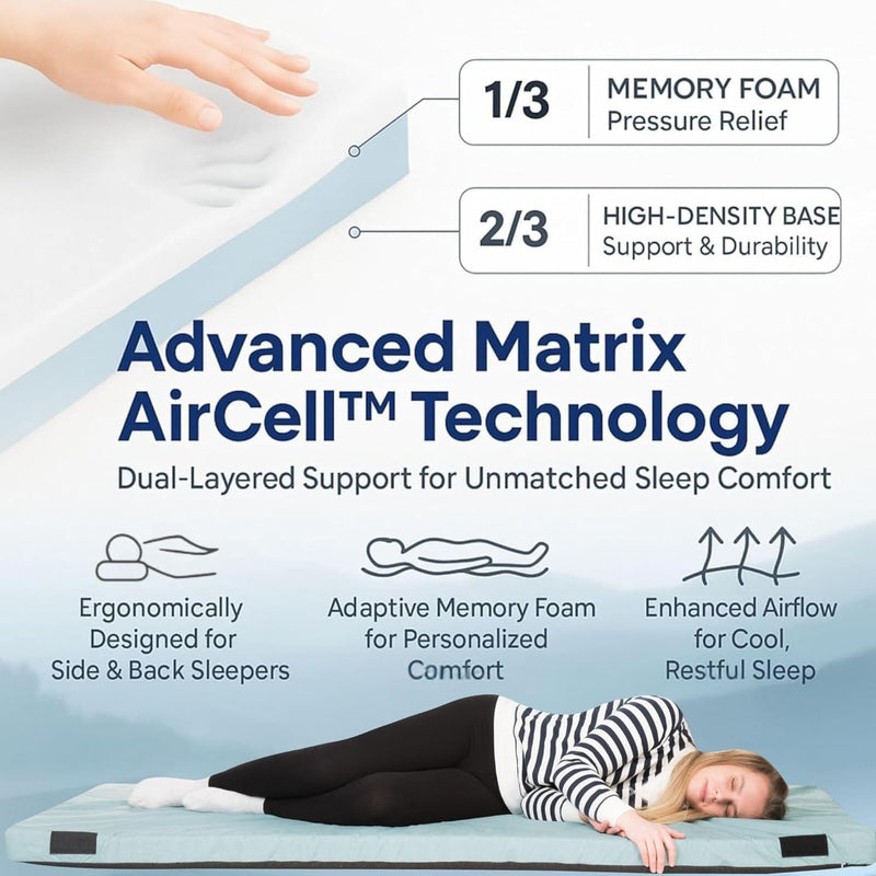 Matrix Air-Cell Memory Foam Camping Mattress - Hazli Collection 
