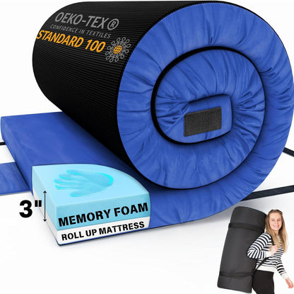 Matrix Air-Cell Memory Foam Camping Mattress Pad - Hazli Collection 