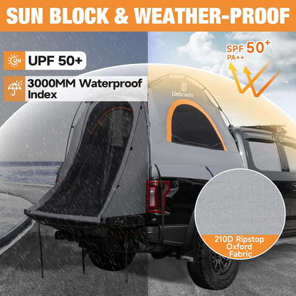 Umbrauto Truck Bed Tent for 6.4-6.7 ft Beds, Pre-Assembled Poles, PU3000 Waterproof