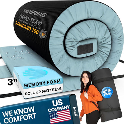 Home Bed Comfort with the Matrix Air-Cell Memory Foam Camping Mattress - Hazli Collection 