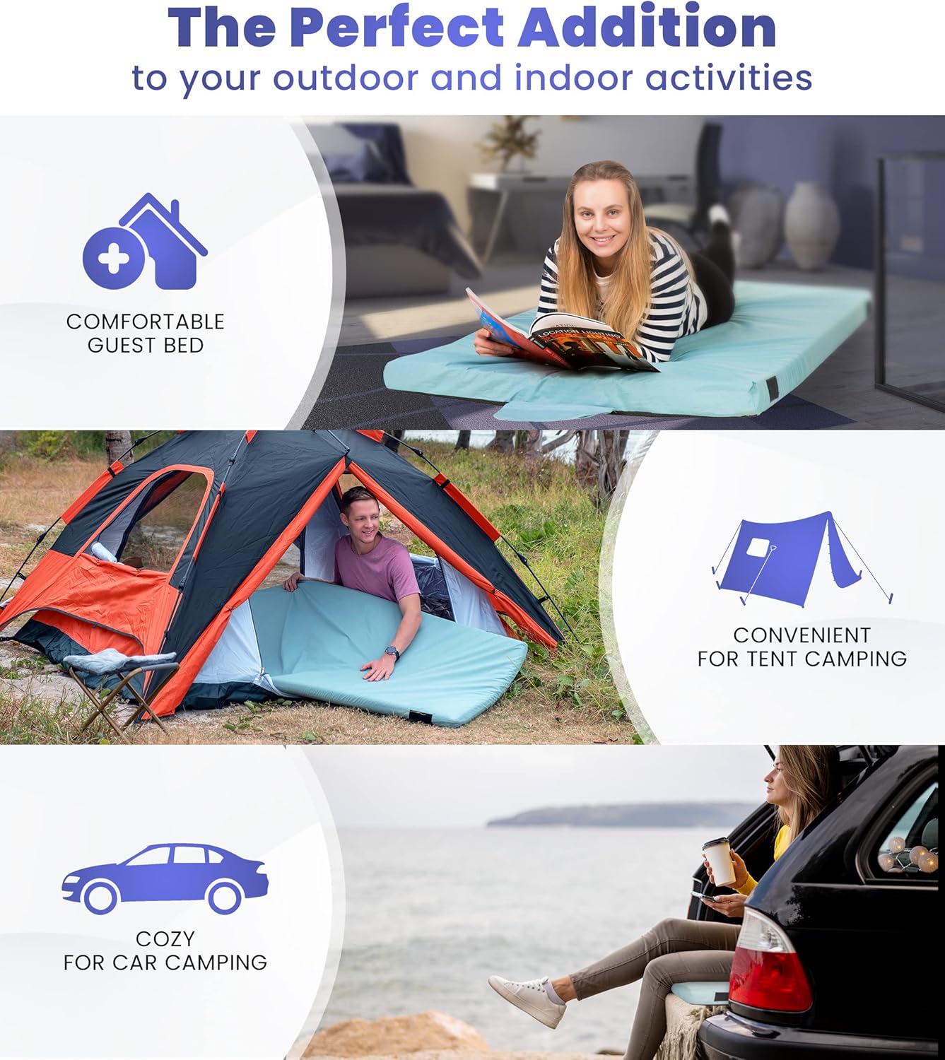 Matrix Air-Cell Memory Foam Camping Mattress - Hazli Collection 