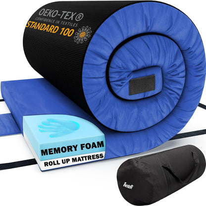 Matrix Air Cell Memory Foam Roll Up Camping Mattress
