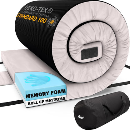 Matrix Air Cell Memory Foam Roll Up Camping Mattress