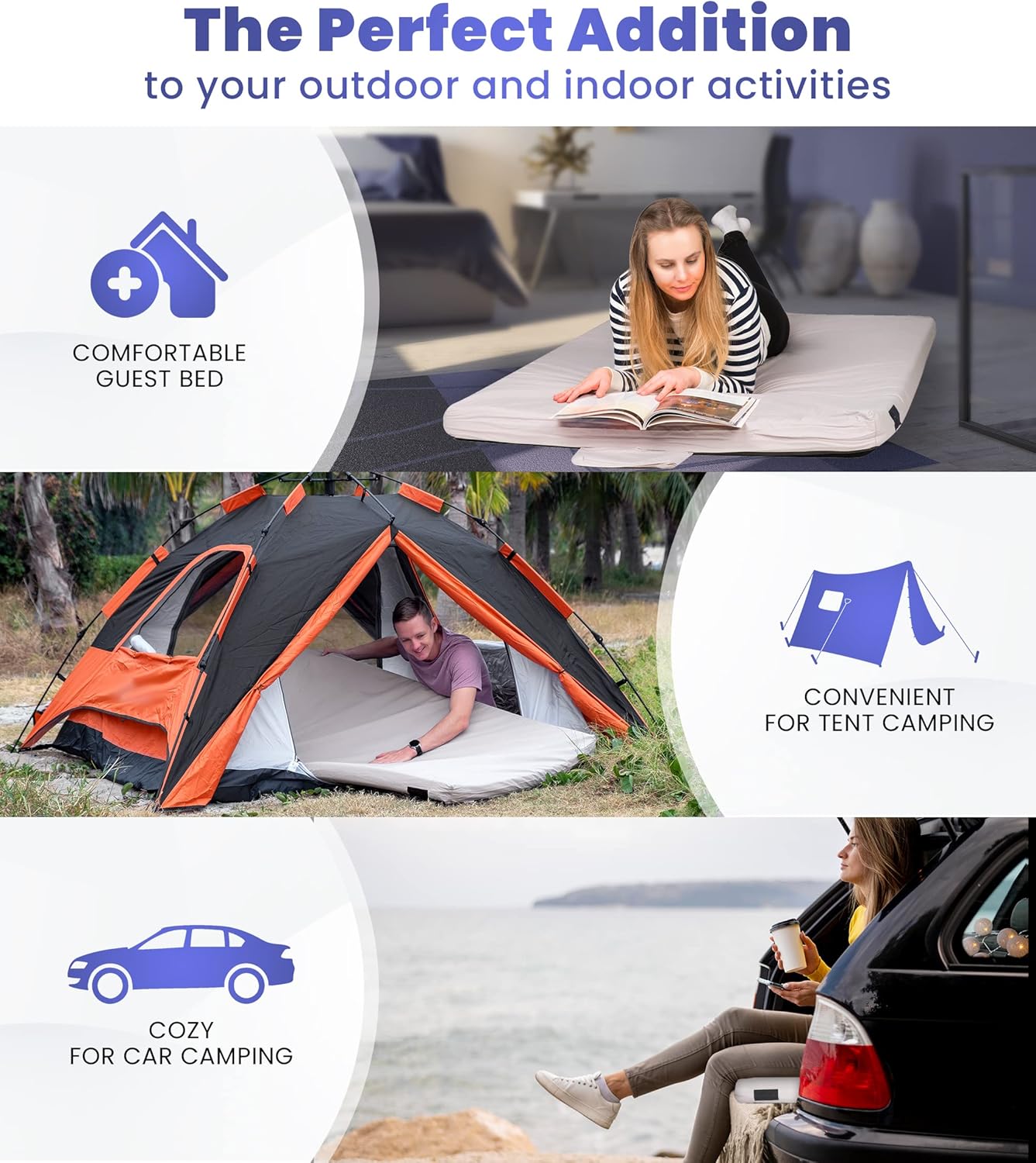 Matrix Air-Cell Memory Foam Camping Mattress - Hazli Collection 