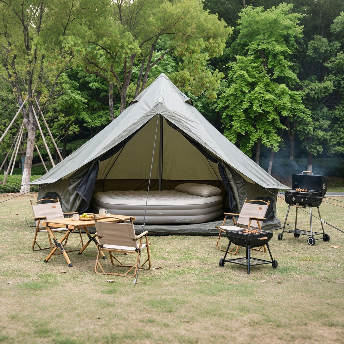 4-Season Oxford Bell Tent with Stove Jack, 9.8 ft or 13.1 ft