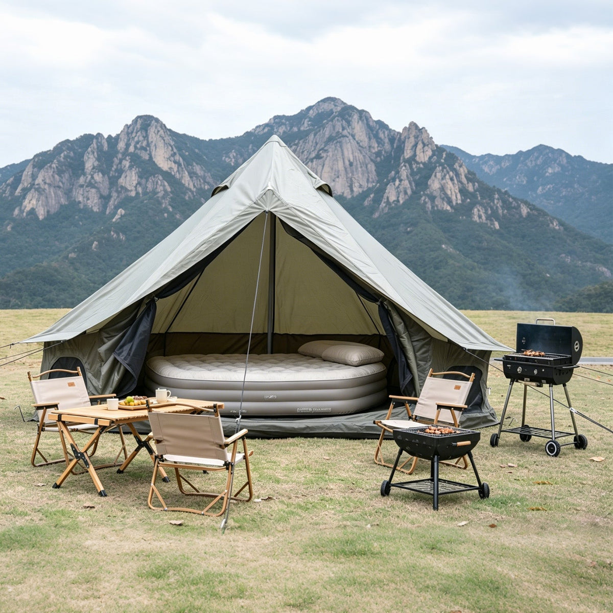 4-Season Oxford Bell Tent with Stove Jack, 9.8 ft or 13.1 ft