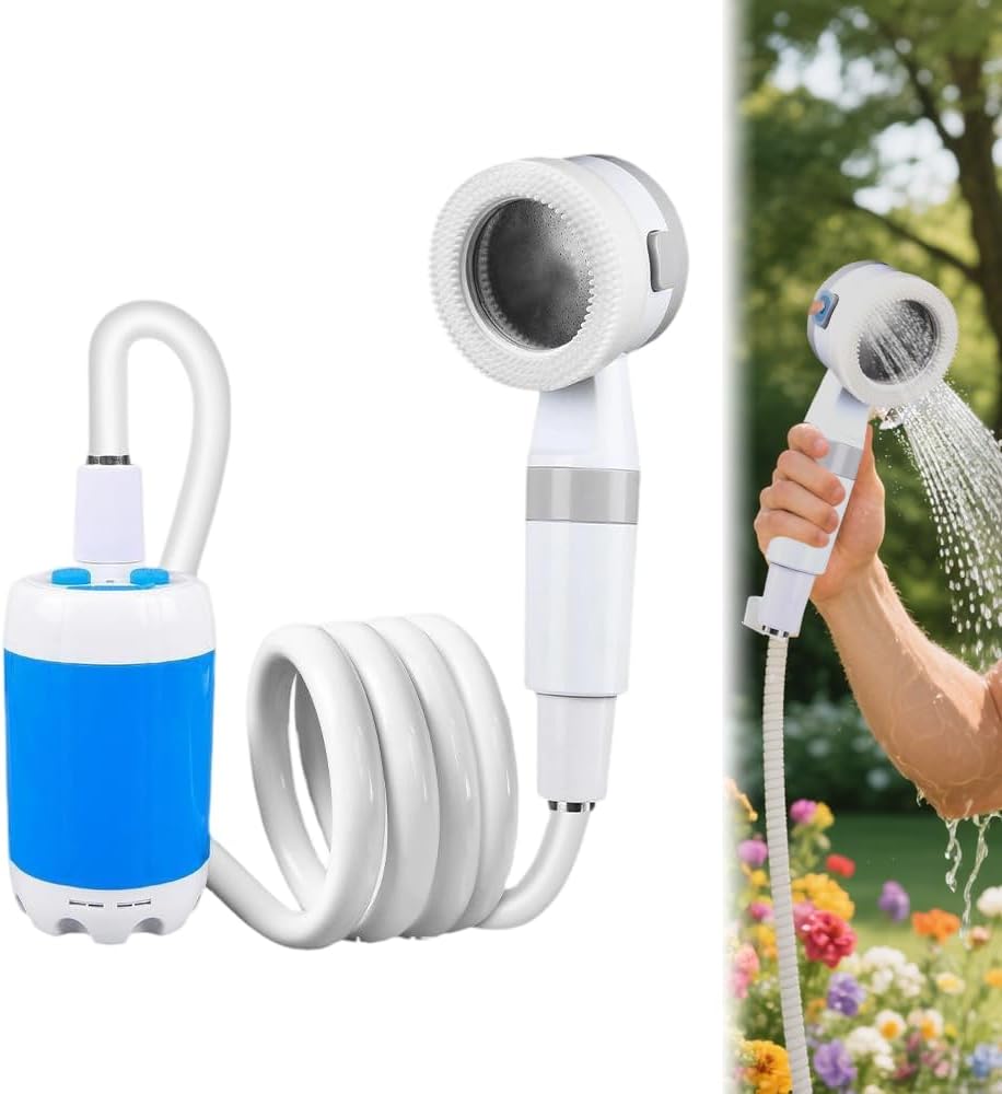 AquaBlast Pro Rechargeable Outdoor Shower Pump | Portable for Camping, Pets & Cars - Hazli Collection