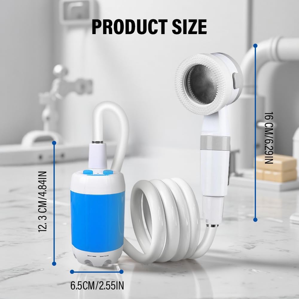 AquaBlast Pro Rechargeable Outdoor Shower Pump | Portable for Camping, Pets & Cars - Hazli Collection
