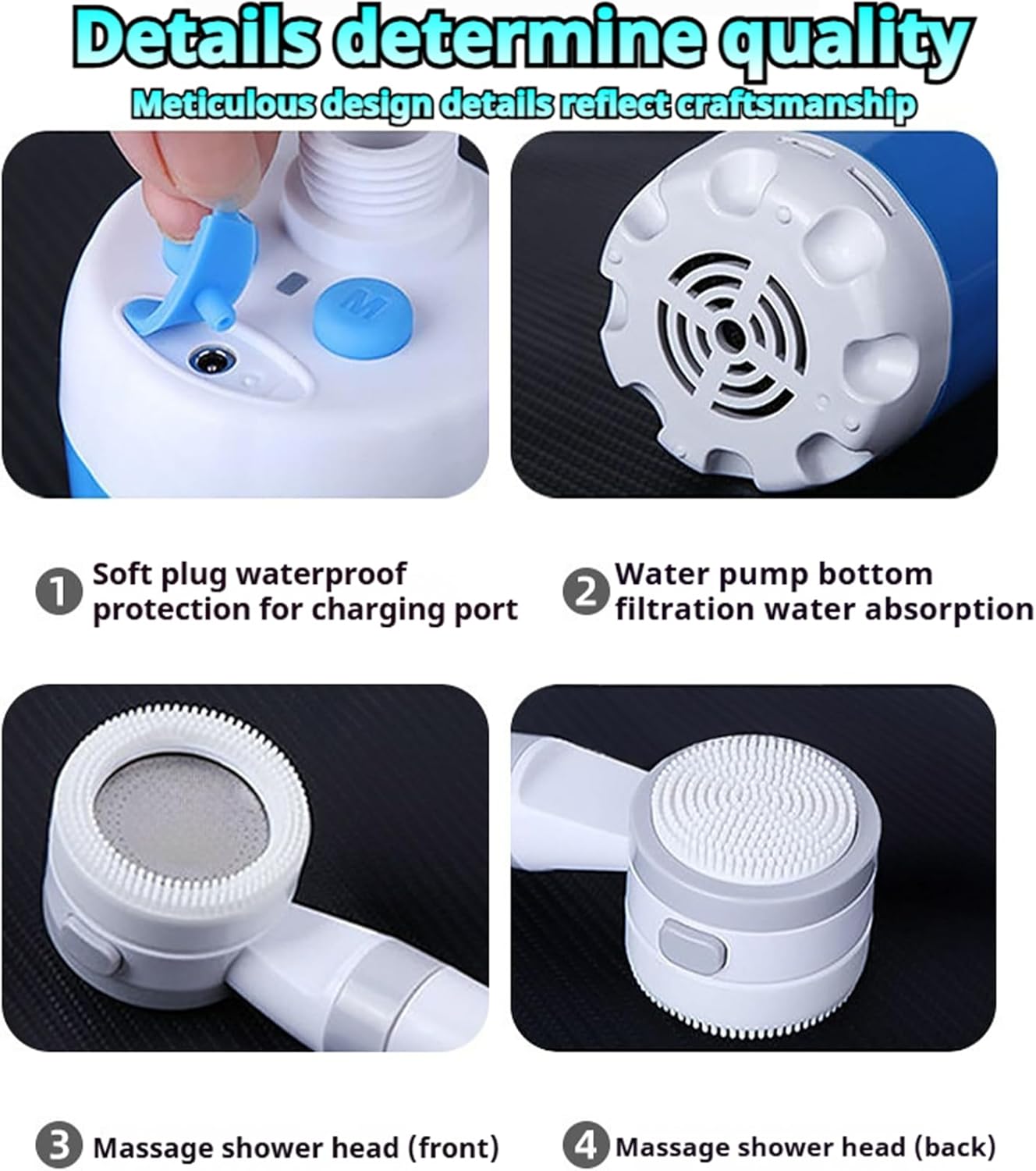 AquaBlast Pro Rechargeable Outdoor Shower Pump | Portable for Camping, Pets & Cars - Hazli Collection