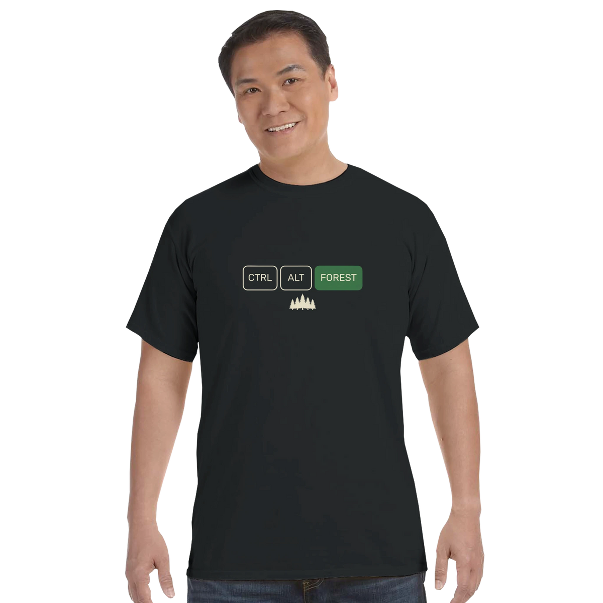 'CTRL ALT Forest' Camping T-Shirt | Funny Tech & Outdoor Humor Tee | Hazli Collection - Hazli Collection