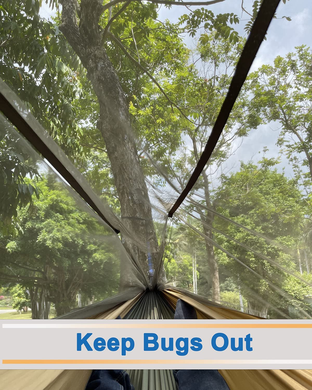 Camping Hammock with Mosquito Net & Rain Fly | 600lb Double, Waterproof 3000mm | Complete Kit - Hazli Collection