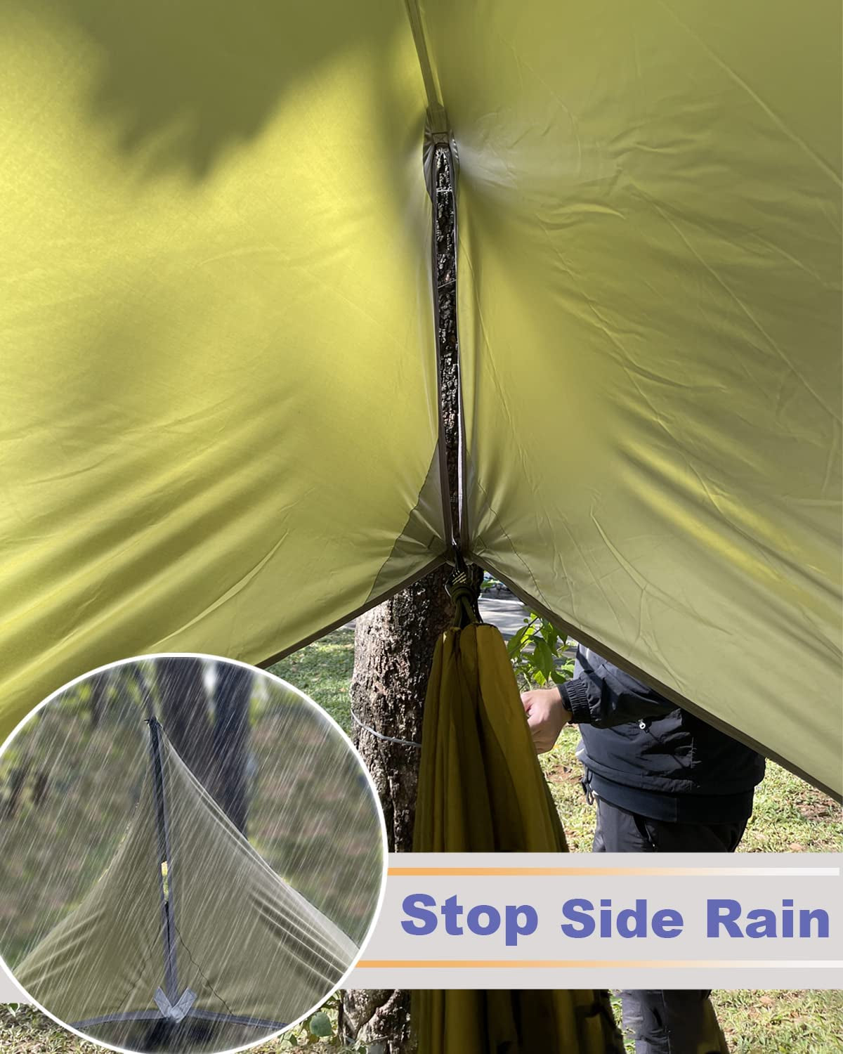 Camping Hammock with Mosquito Net & Rain Fly | 600lb Double, Waterproof 3000mm | Complete Kit - Hazli Collection
