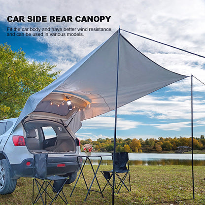 Car Side Trunk Canopy Tent | Water-Resistant 2000-3000mm, Iron Pipe Frame | All-Season Camping - Hazli Collection