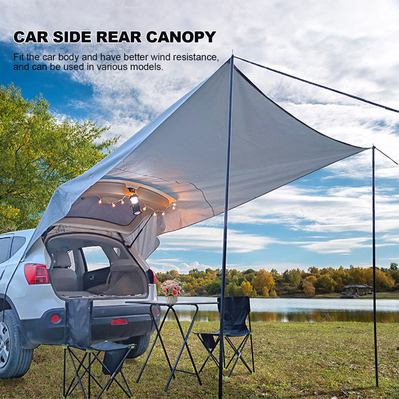 Car Side Trunk Canopy Tent | Water-Resistant 2000-3000mm, Iron Pipe Frame | All-Season Camping - Hazli Collection